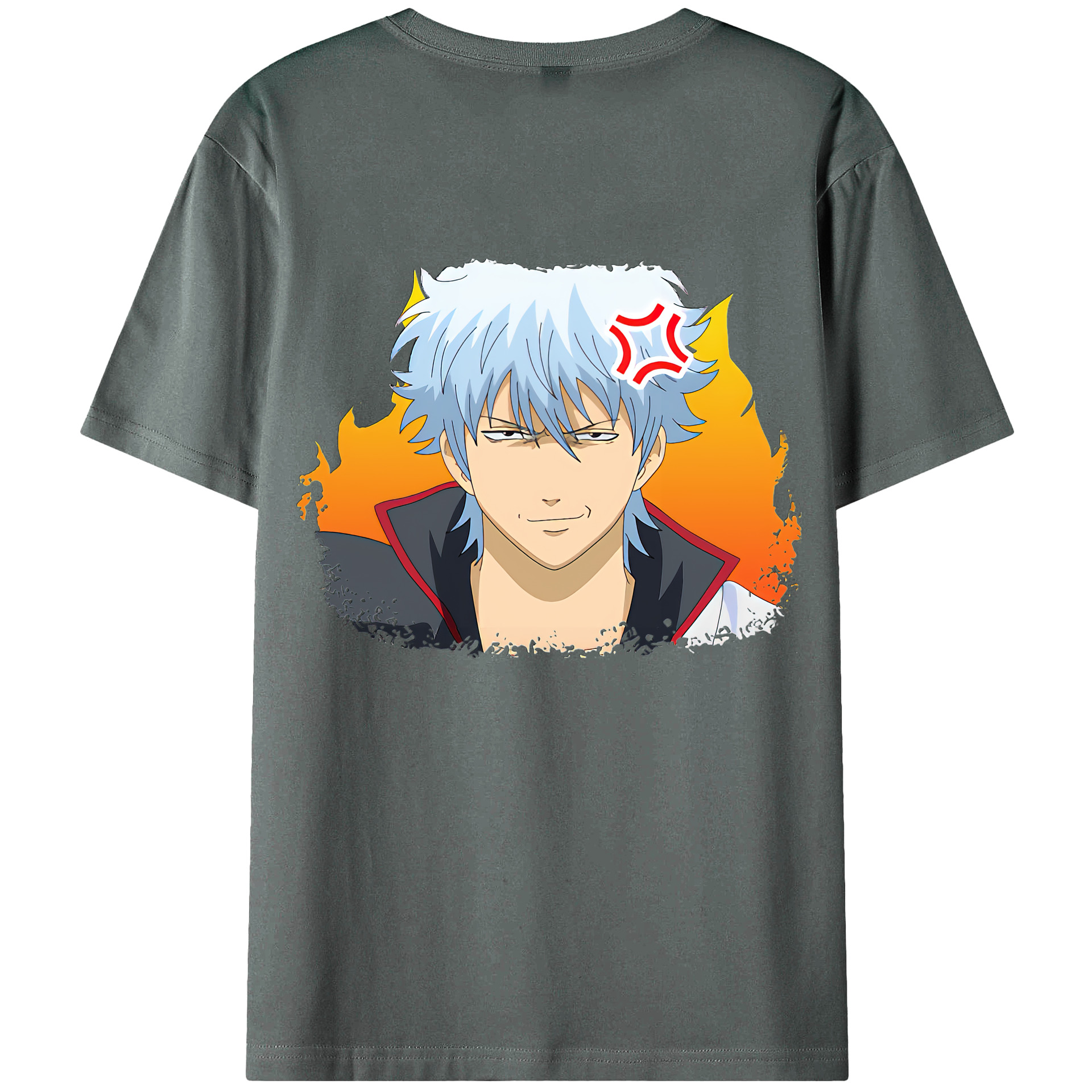 （画像用） ぎんたま 坂田銀時（さかたぎんとき） 神楽 志村新八（しむら しんぱち） GINTAMA Sakata Gintoki Kagura Shimura Shinpachi 綿100％半袖Tシャツ（背面プリント）
